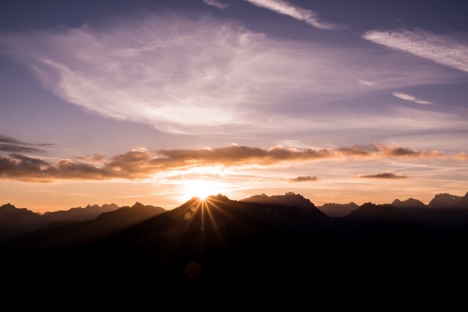 Sonnenuntergang Berg